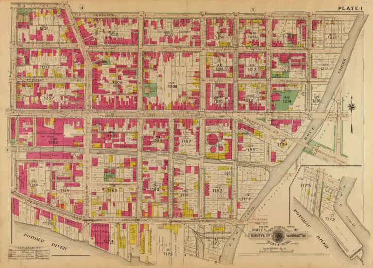 Map of Georgetown in 1915