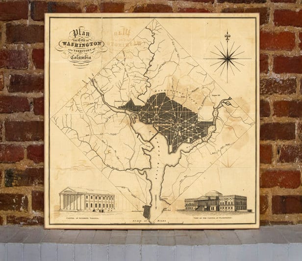 1819 map of Washington, D.C.