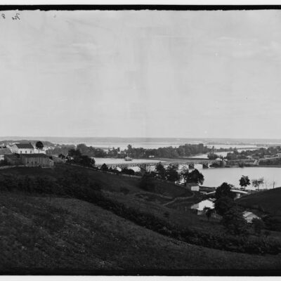 View of Washington and the Potomac from Georgetown in 1865