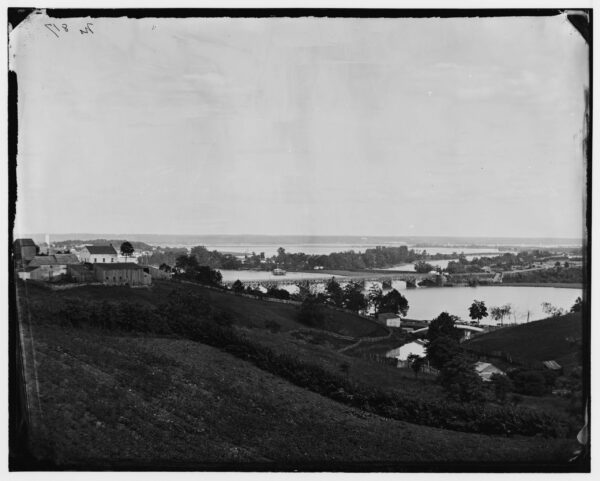 View of Washington and the Potomac from Georgetown in 1865