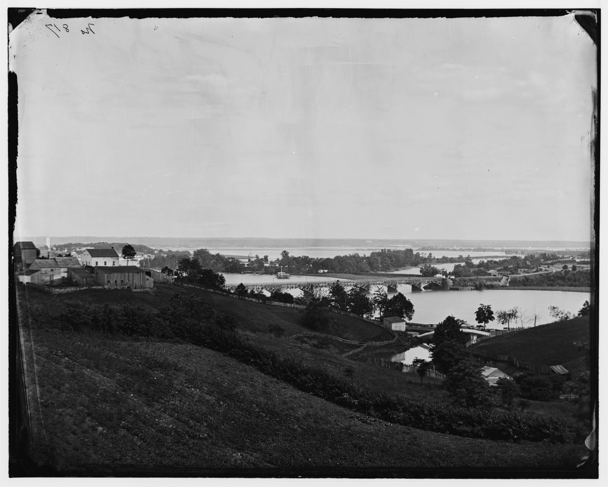 View of Washington and the Potomac from Georgetown in 1865