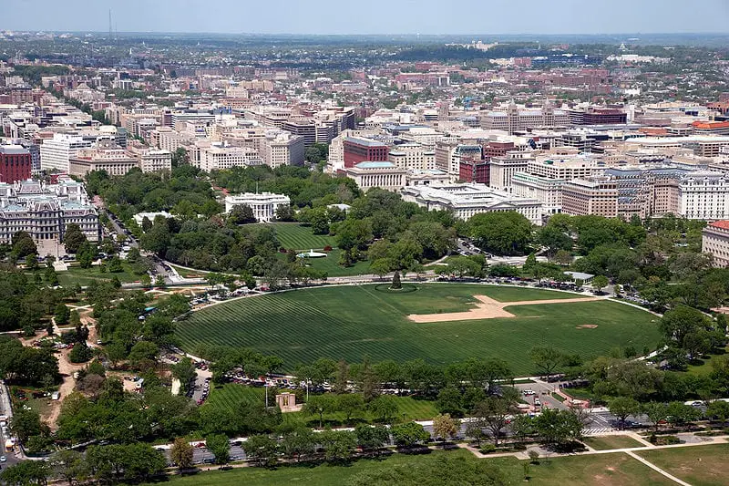 aerial view of the Ellipse