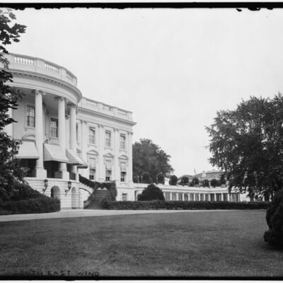 The White House East Wing as viewed from the south