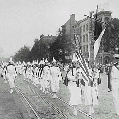 Ku Klux Klan members march in Washington