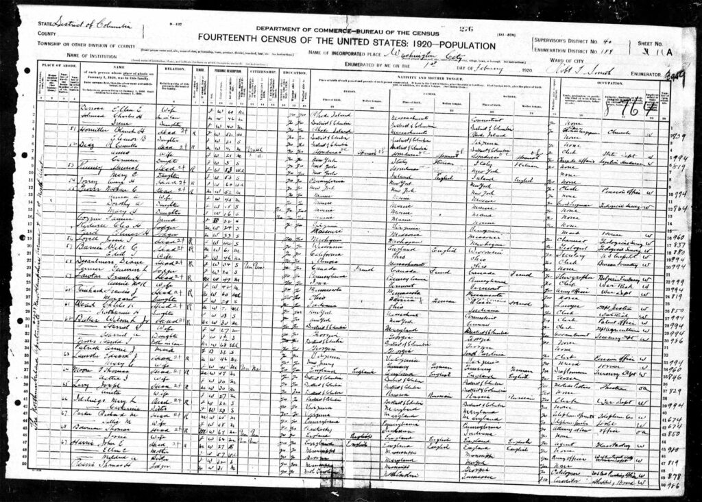 The Northumberland in the 1920 U.S. Census, page 3