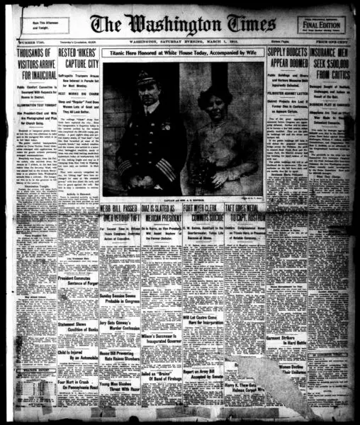 Washington Times - March 1st, 1913