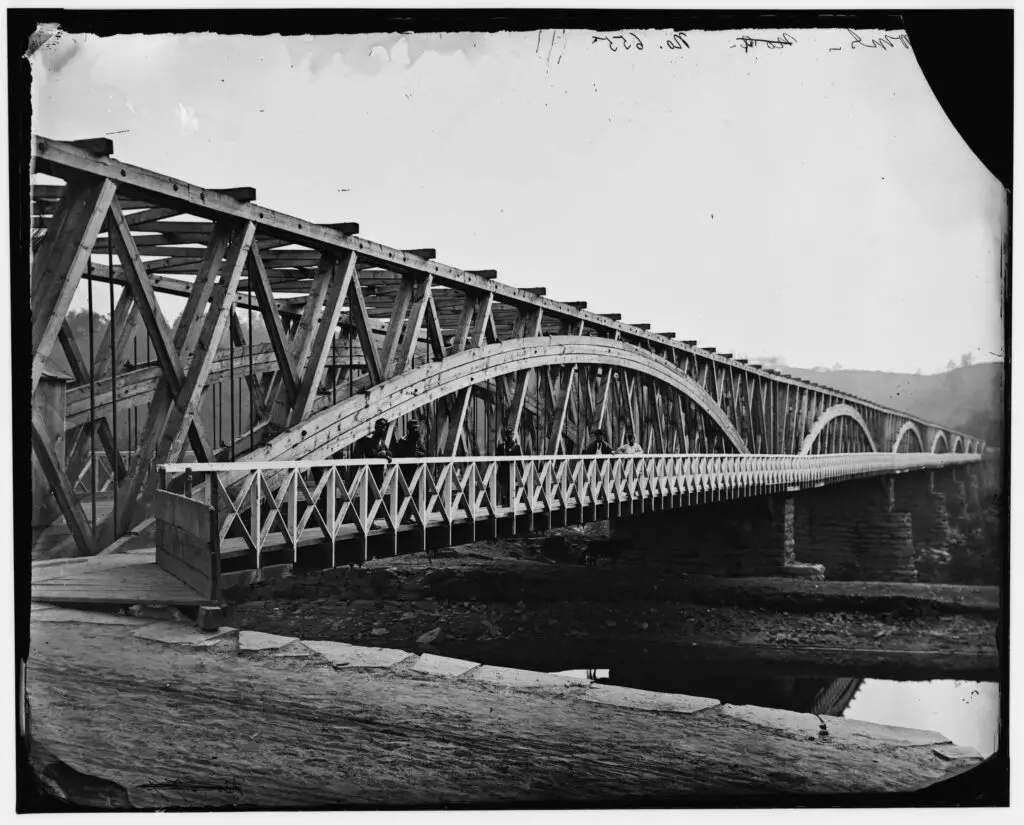 Chain Bridge at the end of the Civil War (Library of Congress)