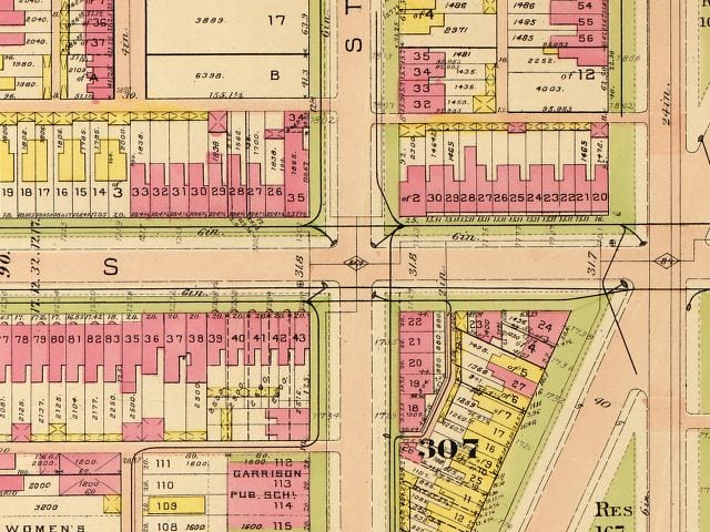 1909 Baist Real Estate Atlas of 12th and S