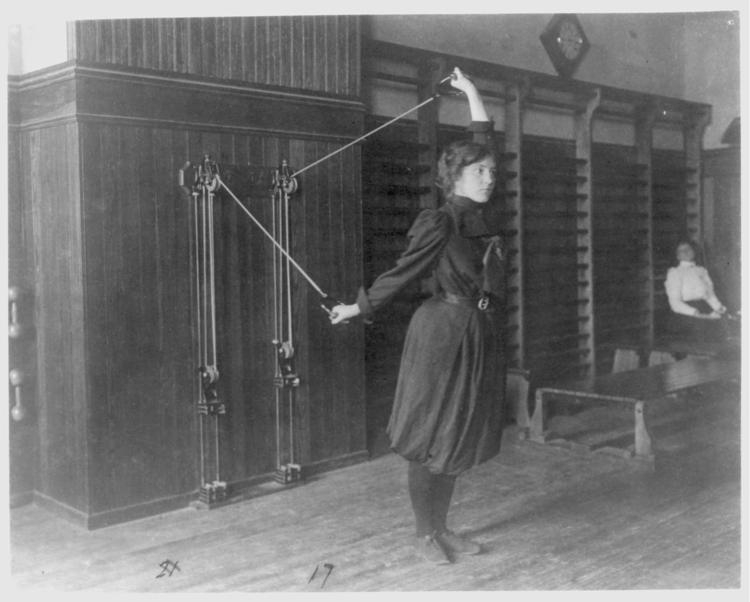 young woman exercising at Western High School