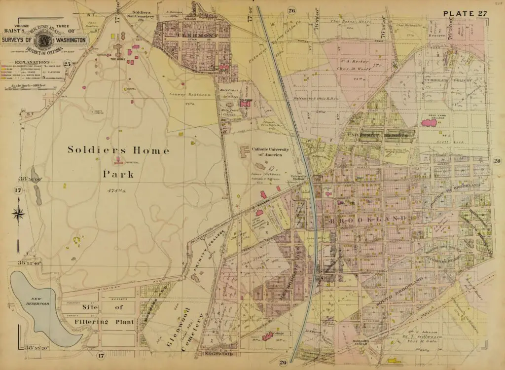 Map of Brookland in 1903