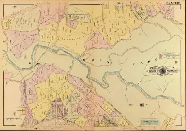 1907 map of Rock Creek Park