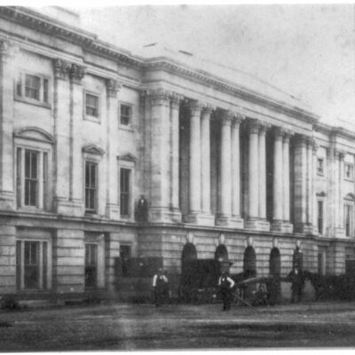 Photograph showing the General Post Office building in Washington, D.C. (1860-1878)