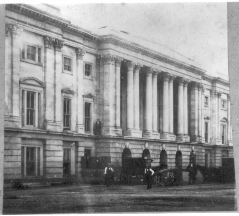 Photograph showing the General Post Office building in Washington, D.C. (1860-1878)