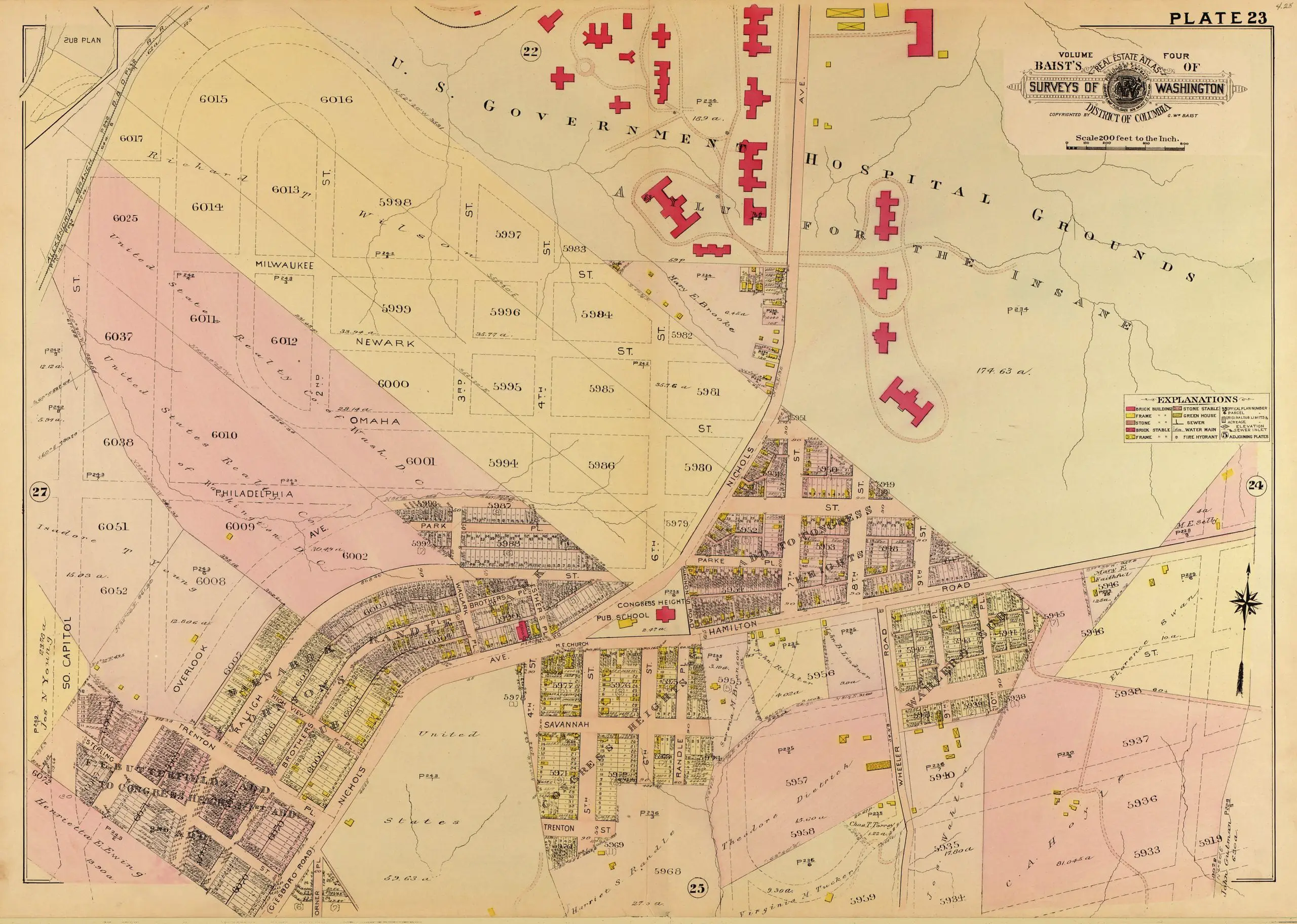 1907 map of Congress Heights