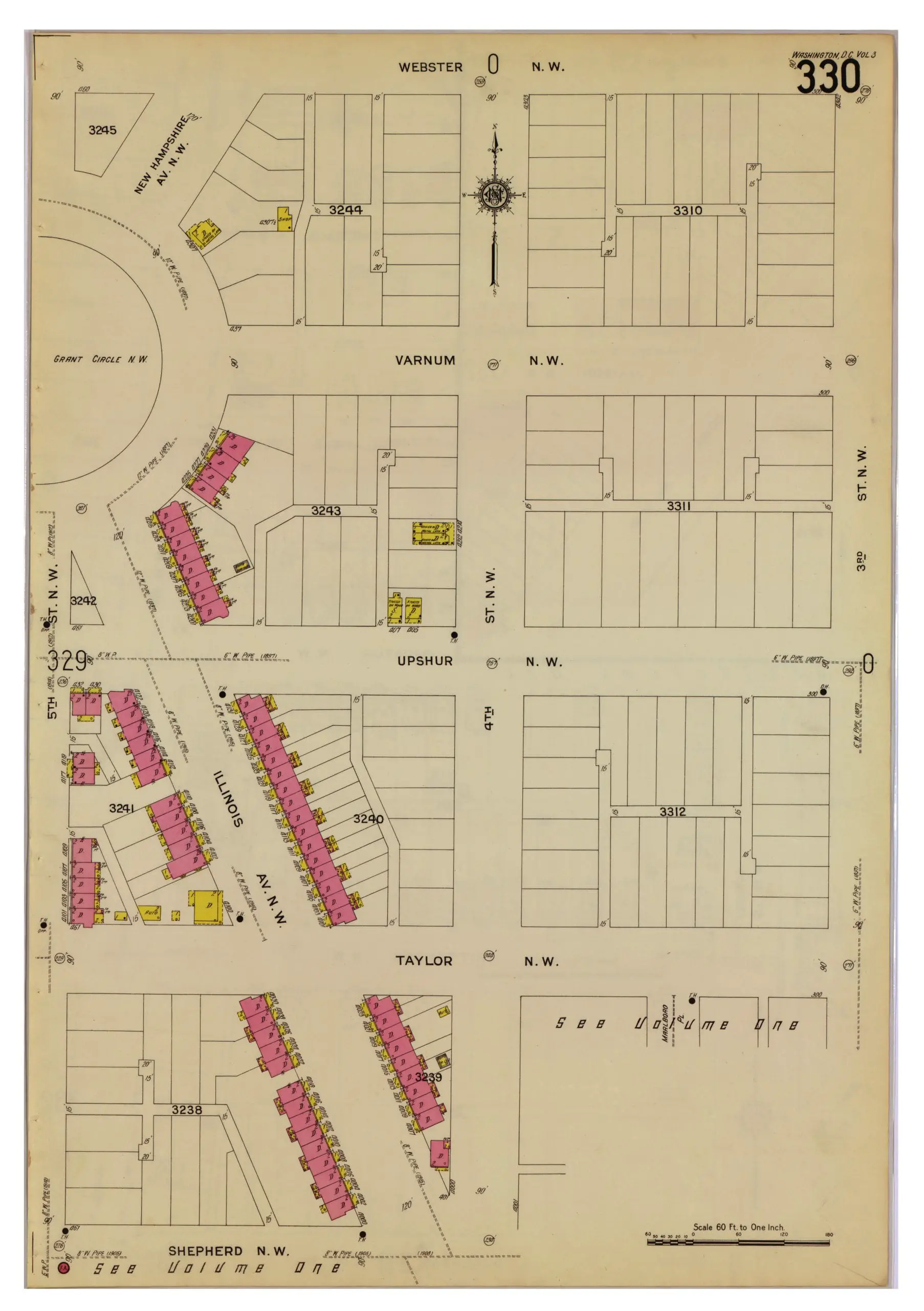 map of Grant Circle in 1916