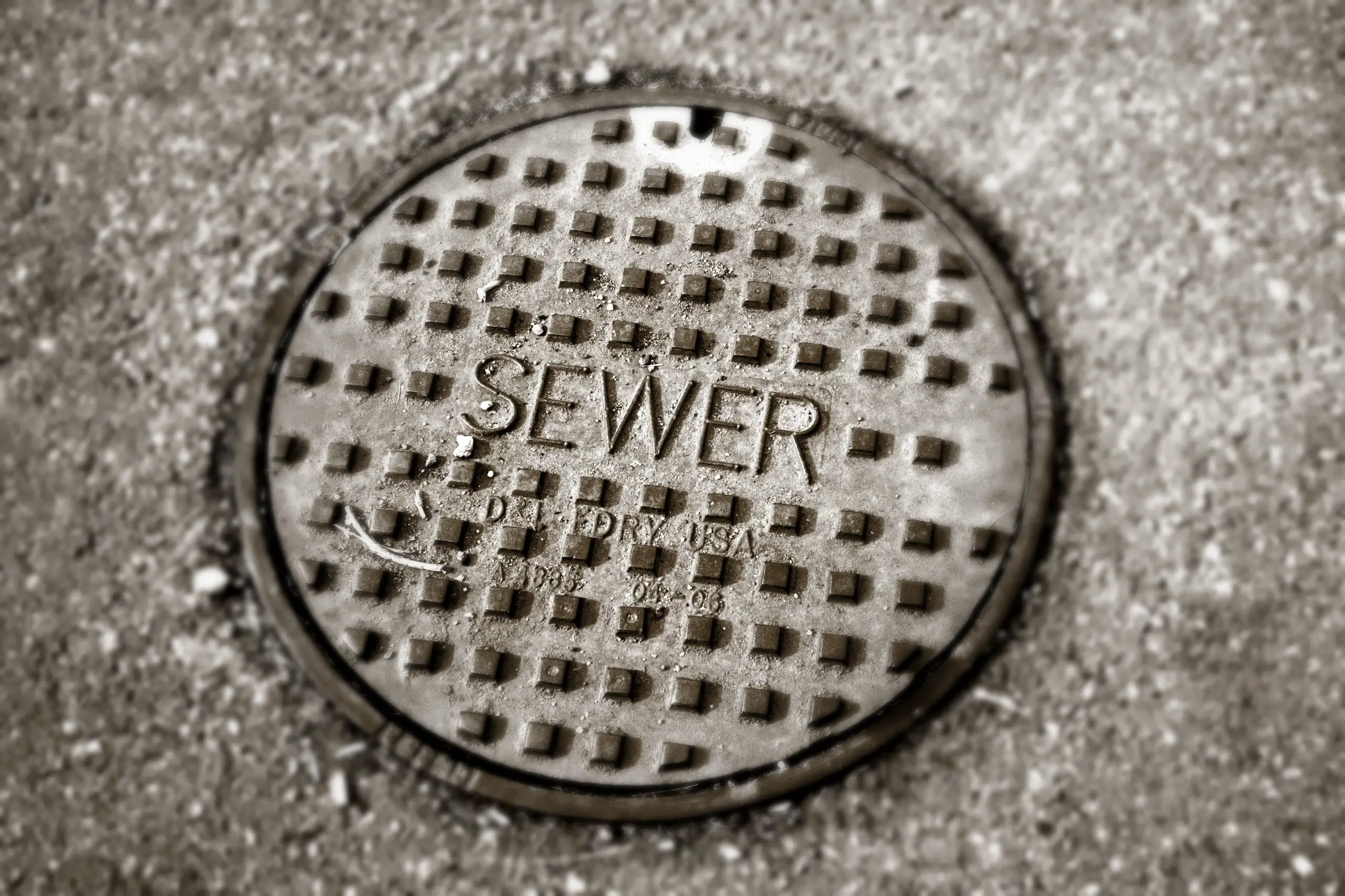 a non-exploded manhole cover