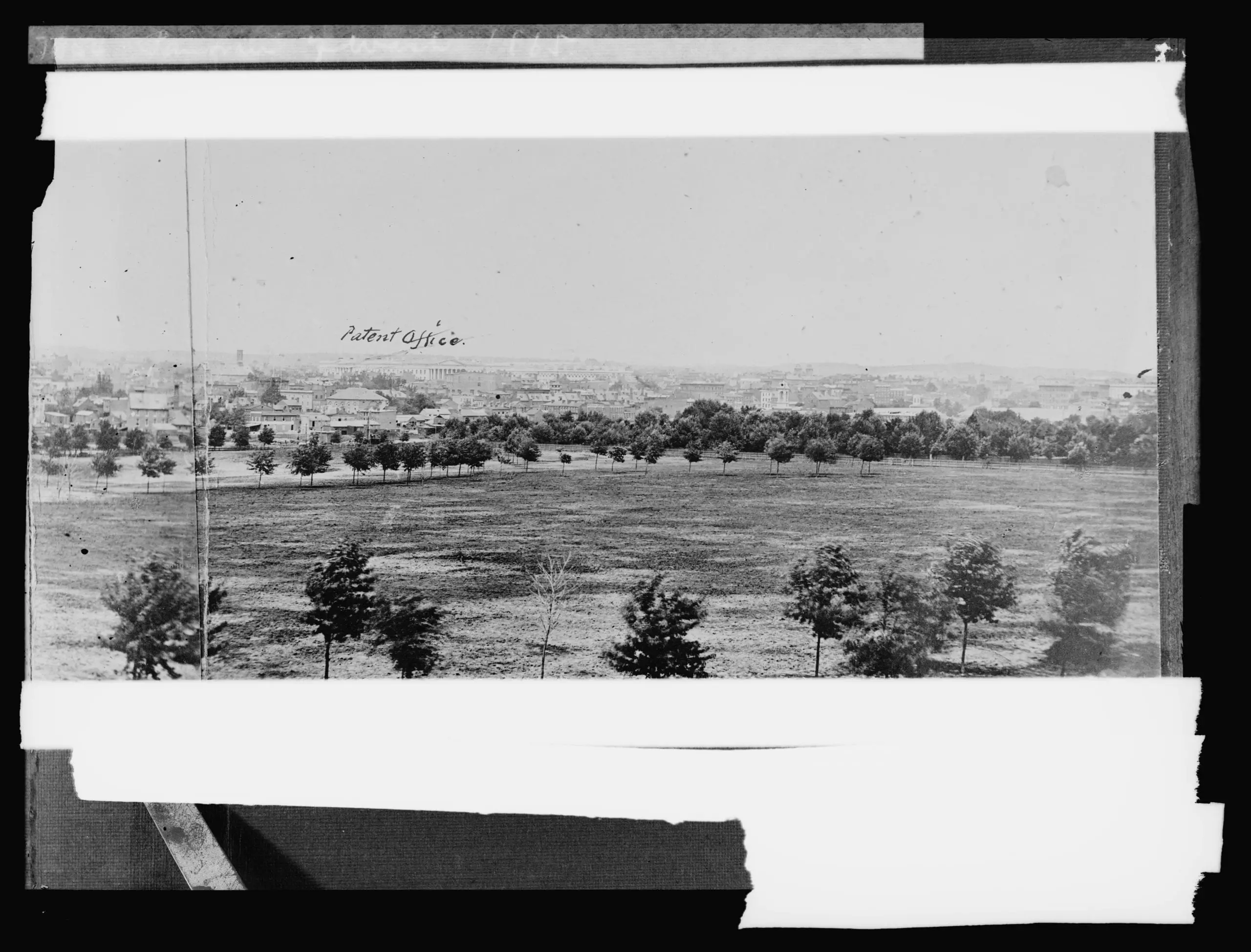 panoramic view of Washington in 1865