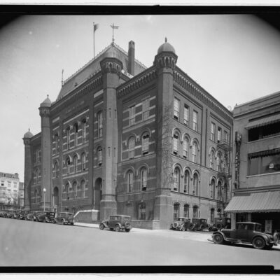 view of the Franklin School in the 1920s