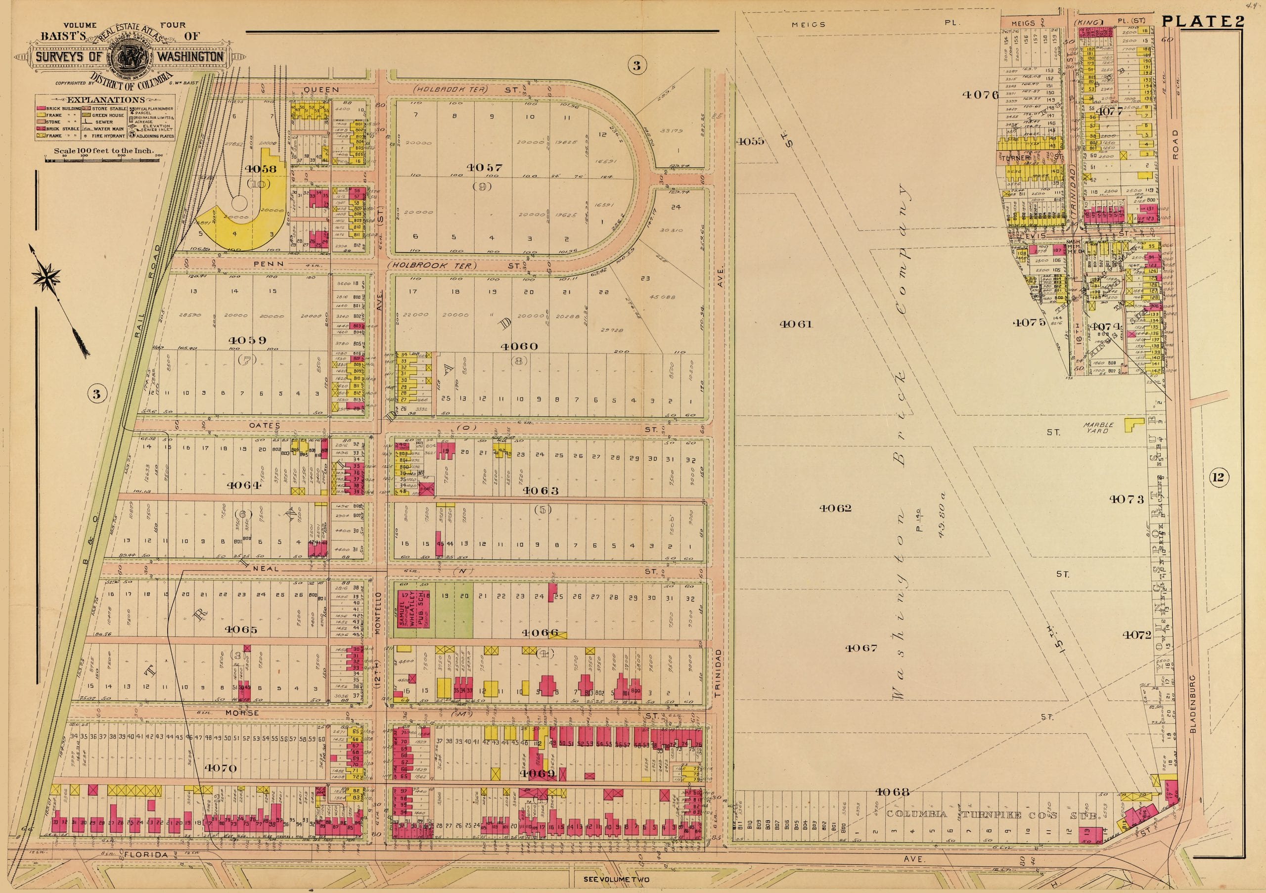 map of Trinidad in 1907