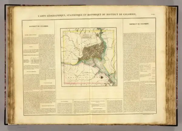 Carte geographique, statistique et historique du District de Colombie