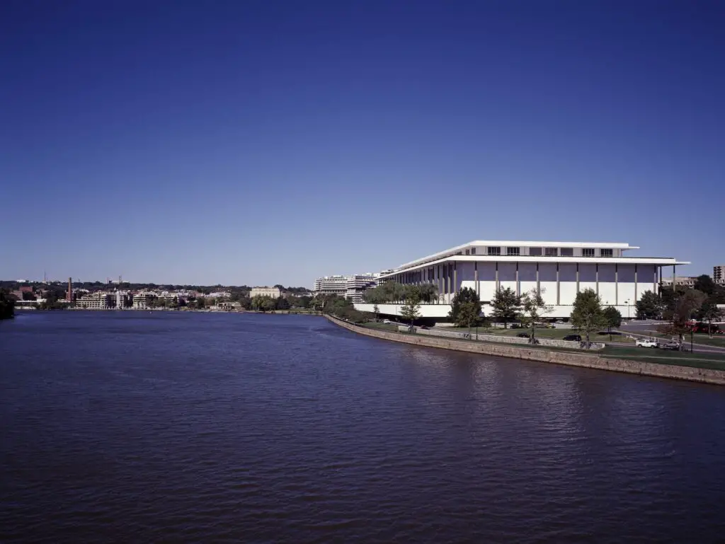 Kennedy Center from the Potomac River in Washington, D.C.