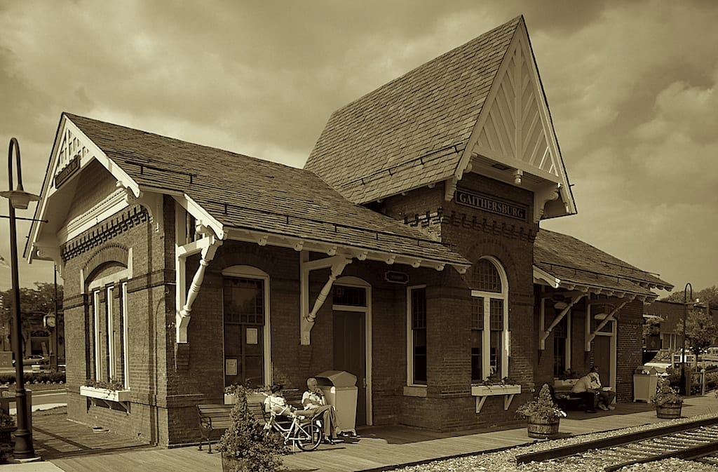 Historic Train station in Gaithersburg, Maryland.