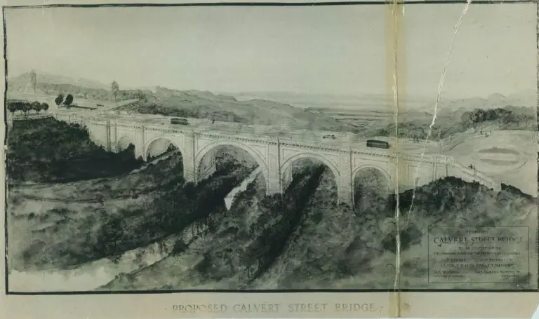 proposed Calvert St. bridge in 1917