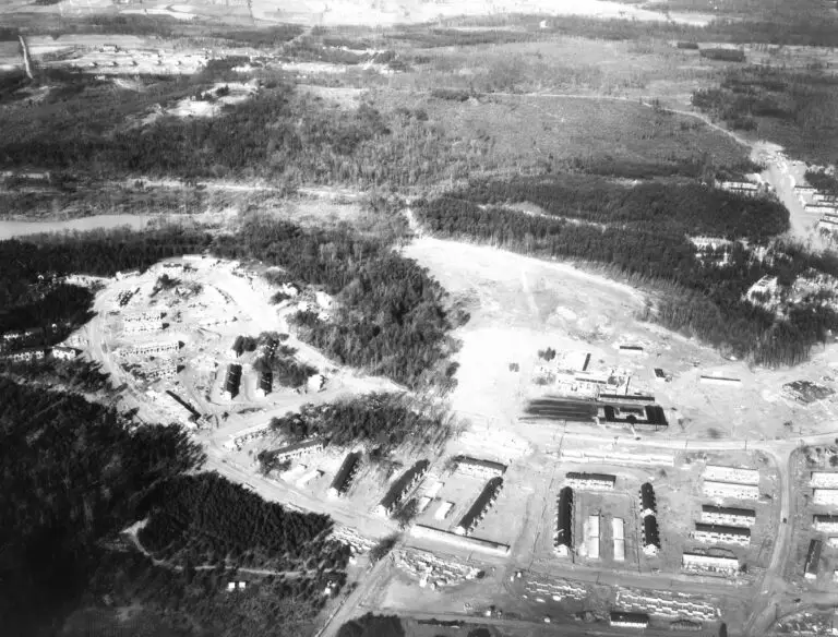 Greenbelt as seen from the air during construction (Library of Congress)