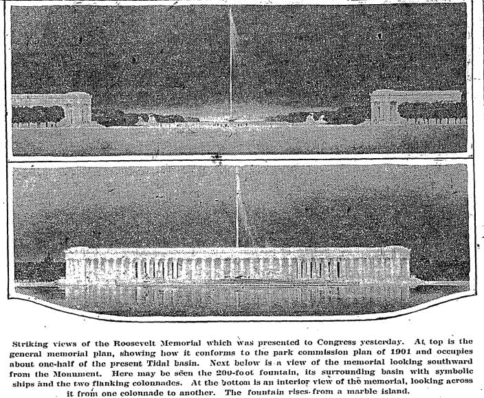 proposed Roosevelt memorial