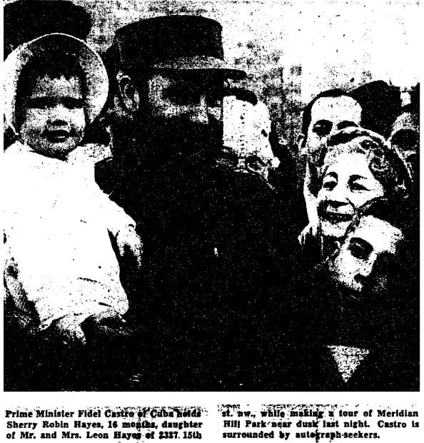 Fidel Castro in Meridian Hill Park (Washington Post)