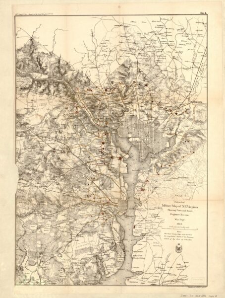 1865 Civil War map of D.C.