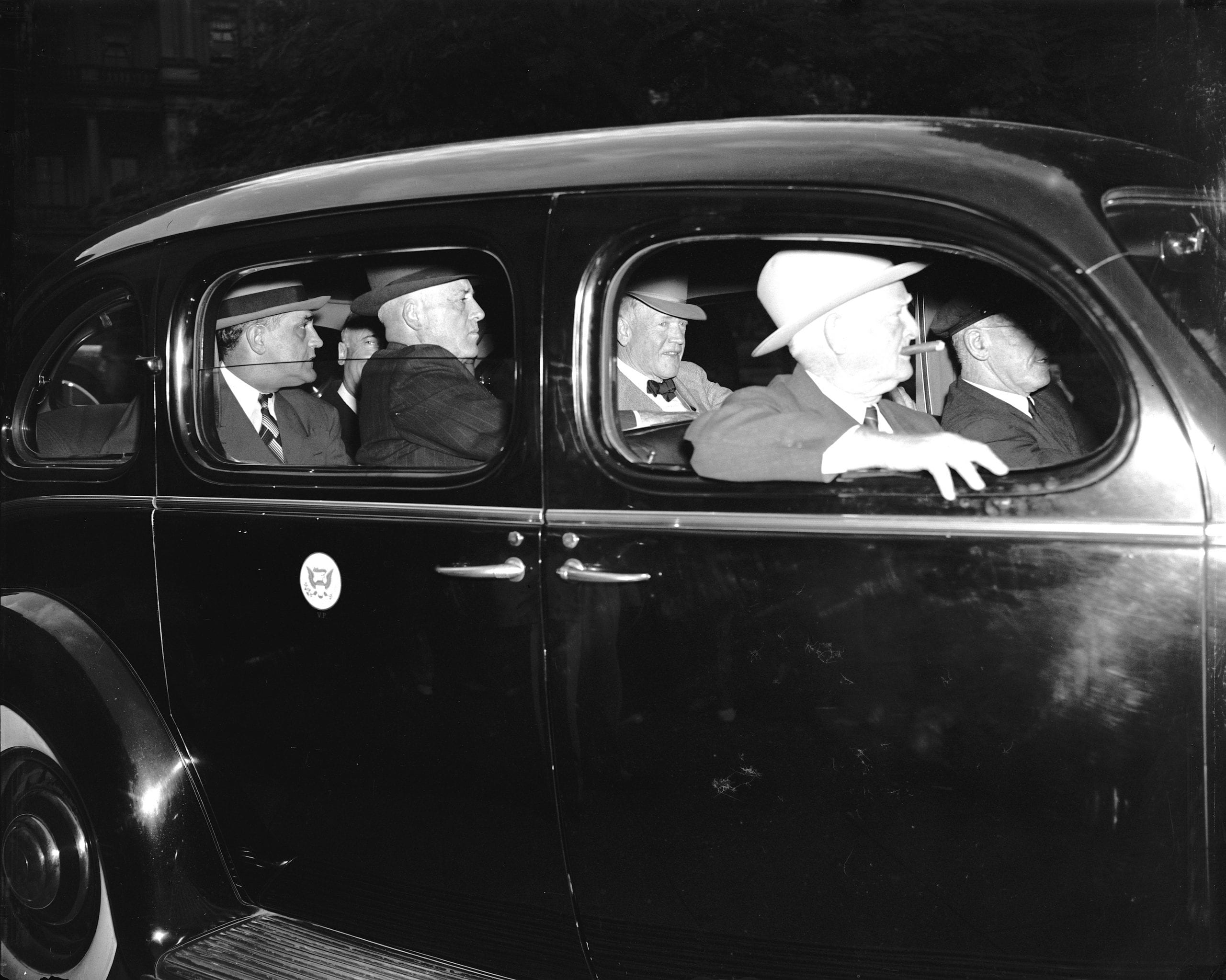 Vice President John N. Garner and others in automobile