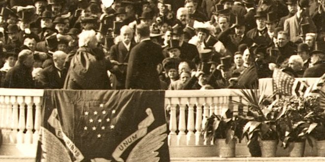 Teddy Roosvelt and the oath of office in 1905