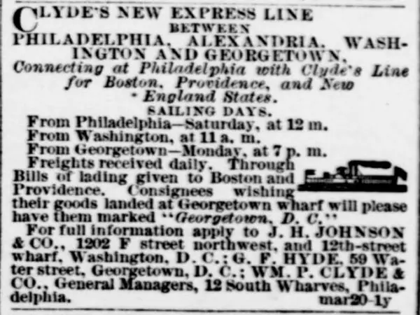 train advertisement - December 17th, 1877