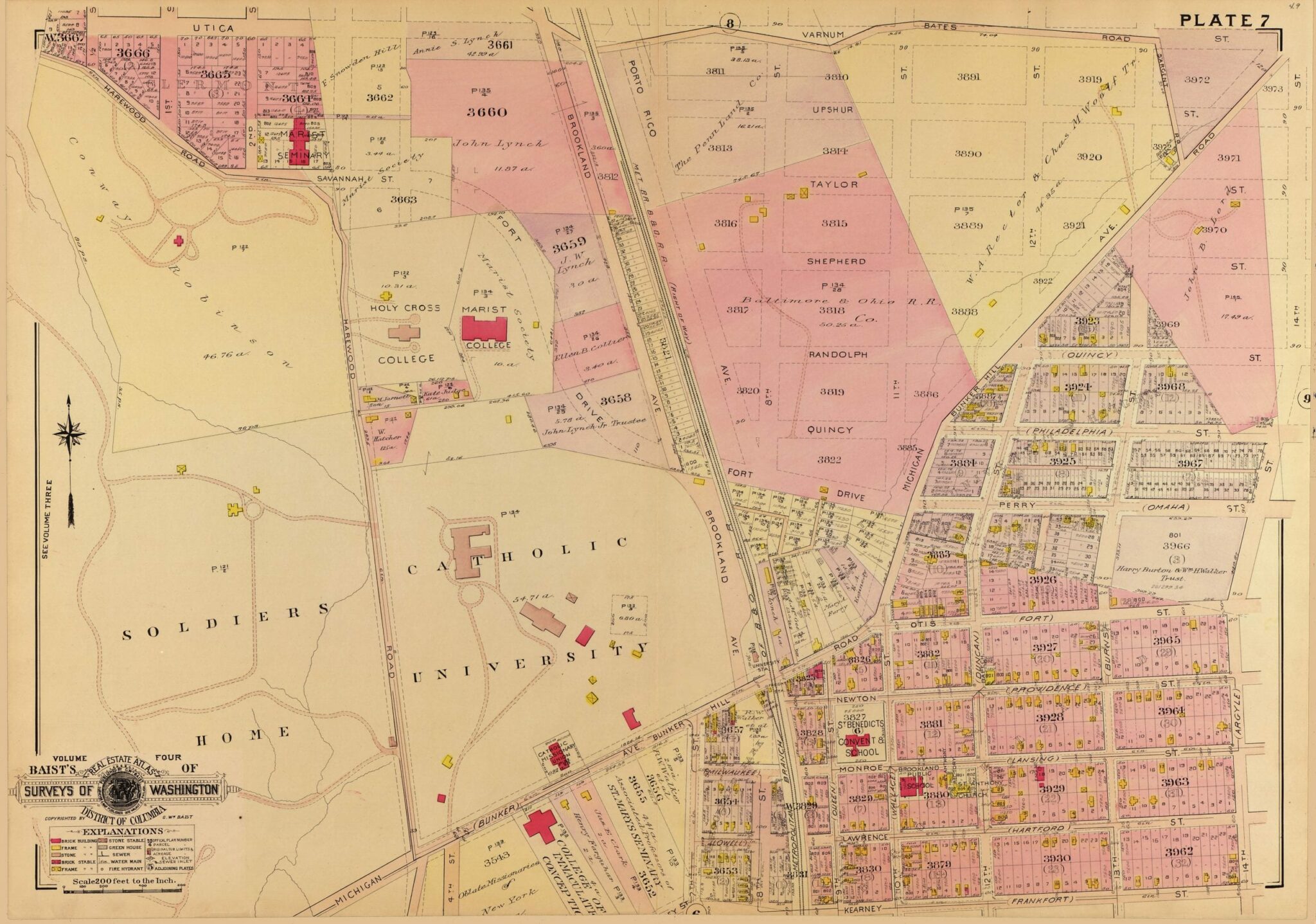 Take a Look at This 1907 Baist Map of Catholic University