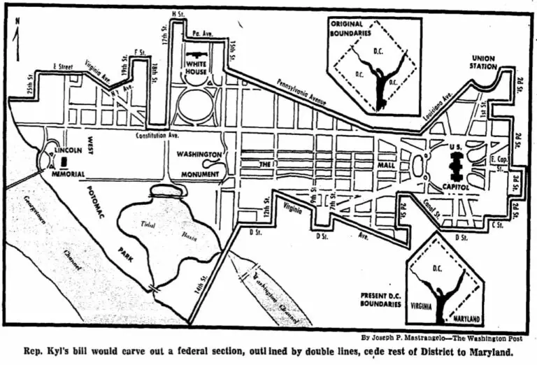 a proposed map of the federal district in Washington (1970)