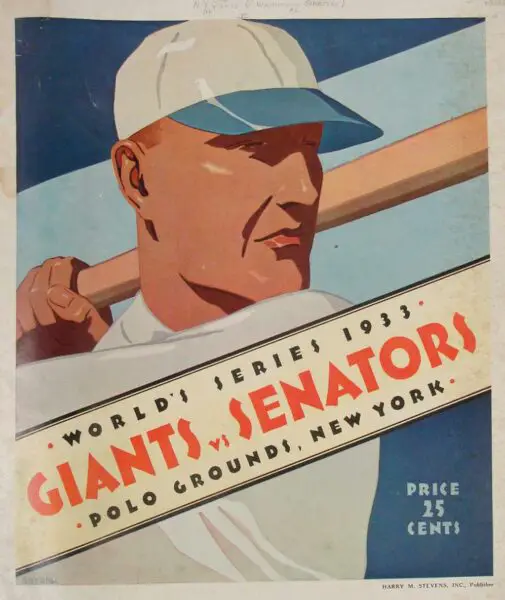 1933 World Series program