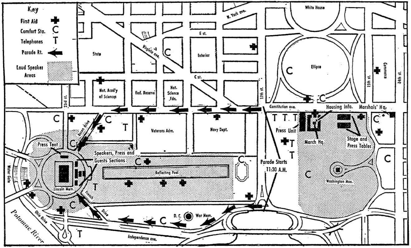 1963 March on Washington site map