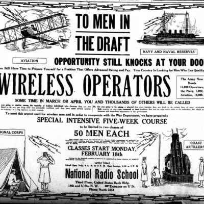 wireless operators advertisement - 1918