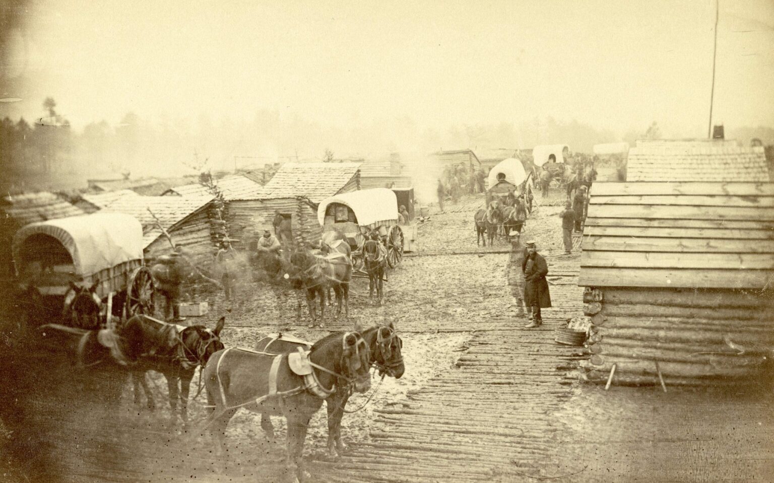 Take a Look Back in Time Detailed Photograph of the Union Encampment