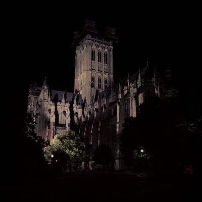 National Cathedral at night