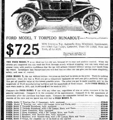 Model T advertisement