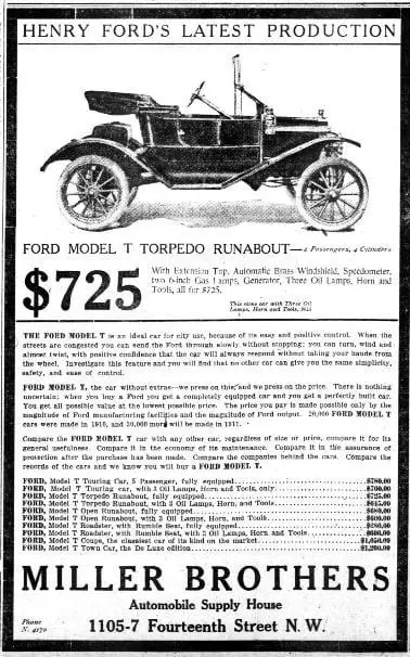 Model T advertisement