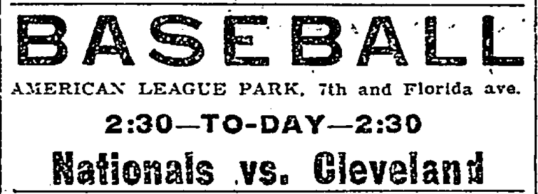 Washington Nationals v. Cleveland Indians - 1908