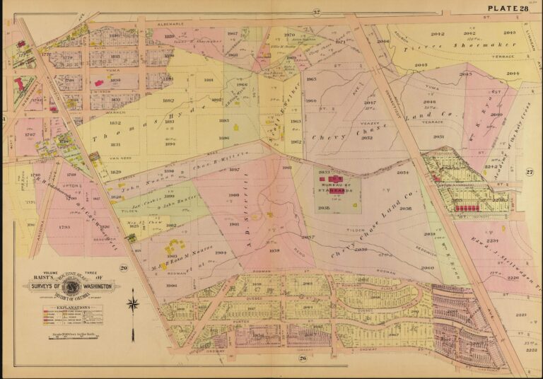 1907 Baist map of North Cleveland Park