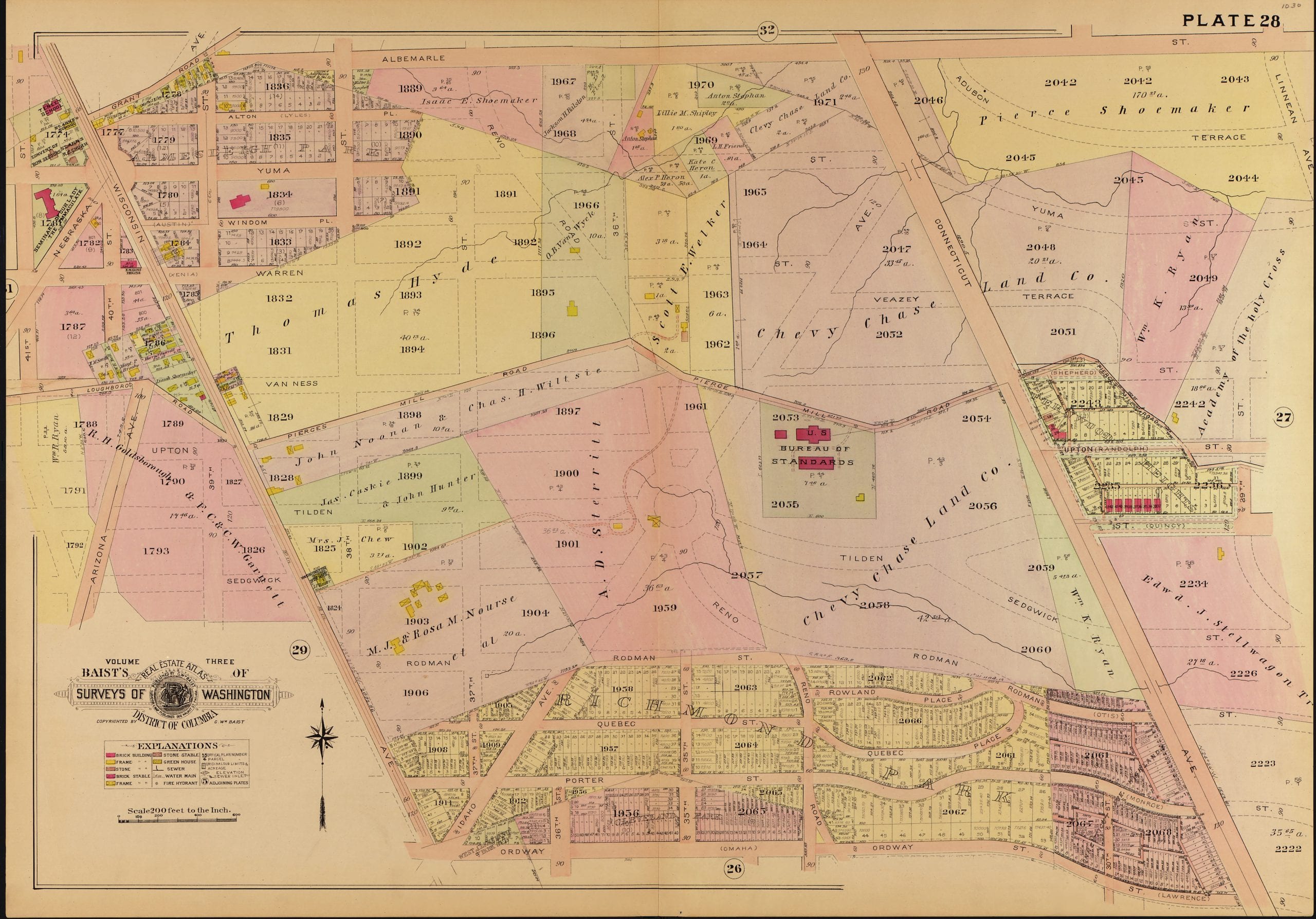 1907 Baist map of North Cleveland Park