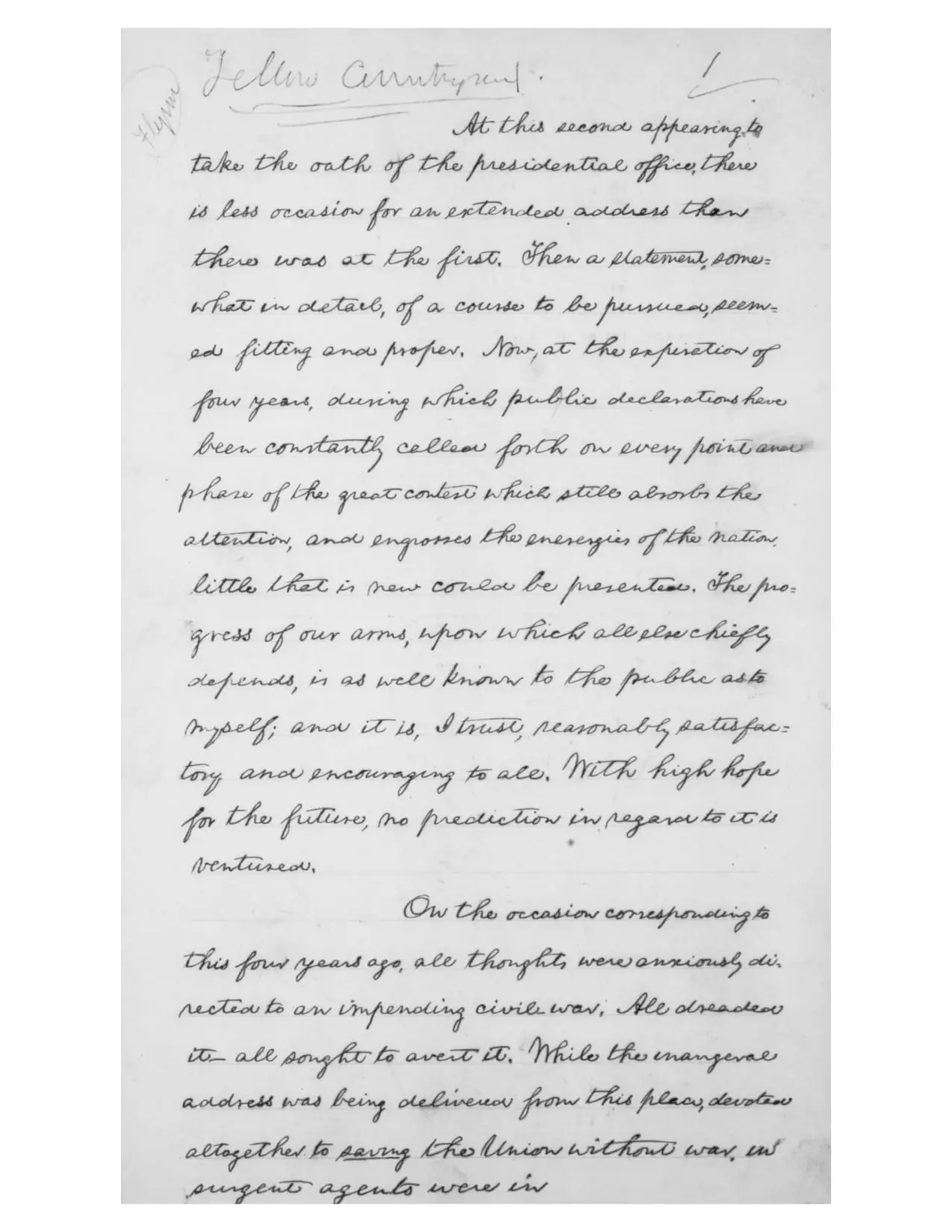 Lincoln Second Inaugural Address