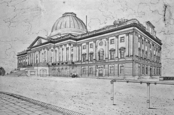 early drawing of the Capitol
