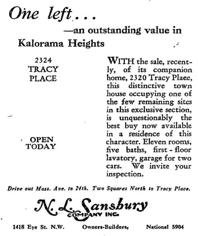 Kalorama home advertisement