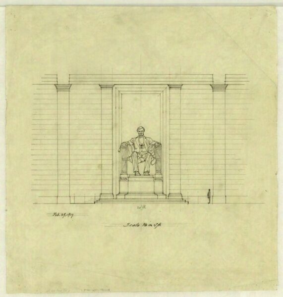 Henry Bacon sketch of the Lincoln Memorial